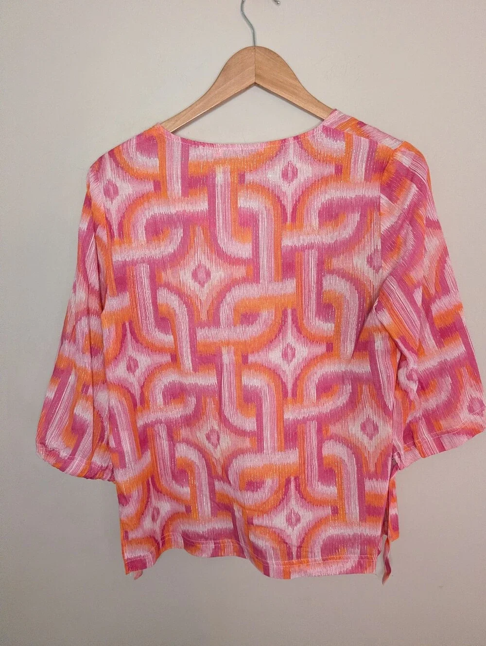 Vilagallo Analissa Pink Orange Blouse Top Size 38